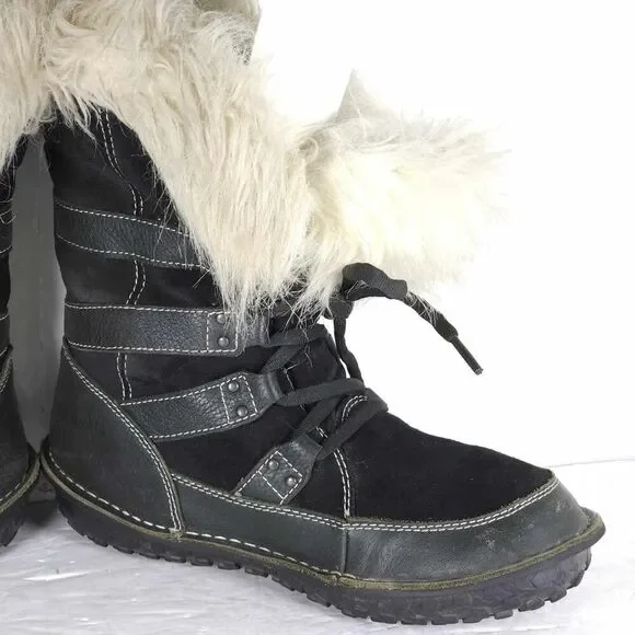 Sorel Women's Kaya US8 Black Leather Waterproof Insulated Faux Fur Winter Boot - Picture 6 of 16